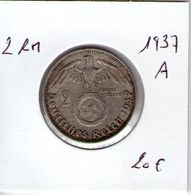 Allemagne. 2 Reichsmark 1937 A - 2 Reichsmark