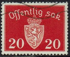 Norwegen DM, 1937, MiNr 26, Gestempelt - Dienstzegels