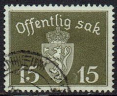 Norwegen DM, 1939, MiNr 36, Gestempelt - Dienstmarken