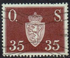 Norwegen DM, 1951, MiNr 65, Gestempelt - Dienstmarken