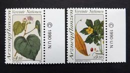 UNO-Wien 102/3 **/mnh, Heilpflanzen: Orleanstrauch (Bixa Orellana), Balsambirne (Momordica Charantia) - Ungebraucht