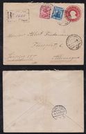 Egypt 1920 Registered Uprated Stationery Envelope MATARIA To LEIPZIG Germany - 1915-1921 British Protectorate
