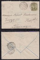 Egypt 1920 Registered Cover MATARIA To LEIPZIG Germany 20Pa Single Use - 1915-1921 Brits Protectoraat