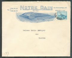 BELGIQUE - BELGIUM NOTRE PAIN - BROOD Lettre Du 4-6-1946 Vers Tertre - 15908 - Alimentation