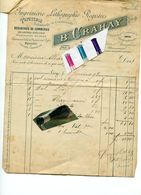 VIEUX DOCUMENT / HERMEE / BASSE MEUSE / IMPRIMERIE / LIBRAIRIE / PAPETERIE / LIEGE / 1896 / FACTURE - 1800 – 1899