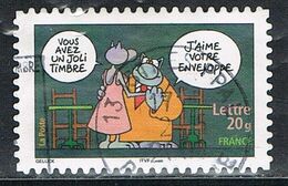 FRANCE : N° 3829 Oblitéré "TàD Rond" ("Sourires" Avec Le Chat De Geluck) - PRIX FIXE - - Used Stamps
