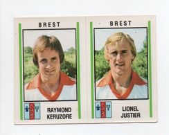- AUTOCOLLANT FOOTBALL 81 - BREST - RAYMOND KERUZORE - LIONEL JUSTIER - Série PANINI 475 - - French Edition