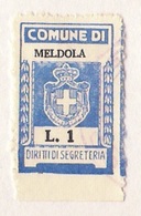 COMUNE DI MELDOLA - MARCA COMUNALE L. 1 - PERIODO LUOGOTENENZA - RR - Revenue Stamps