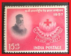 113. INDIA (15P) 1957 STAMP INTERNATIONAL RED CROSS CONFERENCE. MNH - Nuevos