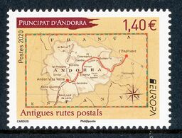 ANDORRA French EUROPA 2020 "Ancien Postal Routes" 1v** - 2020