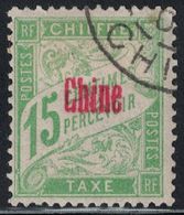 CHINE - TAXE - BANDEROLE - 15c VERT - SURCHARGE CARMIN CHINE - COTE 10€. - Used Stamps