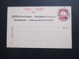 Altdeutschland Bayern 1886 Ganzsache P 24 II Z Doppelkarte Gestempel Bad Kissingen Aber Nicht Echt Gelaufen! - Postwaardestukken