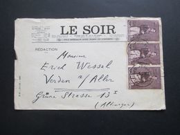 Belgien 1930 Nr. 284 (3) MeF Umschlag Le Soir Fils Speciaux Avec Paris Et Londres  Redaction Nach Verden A. Aller - Lettres & Documents