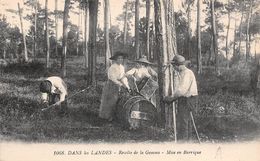 Landes Non Classés       40    Résinier . Récolte De La Gemme .Mise En Barrique .   (voir Scan) - Autres & Non Classés