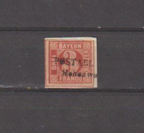 Allemagne:Baviere.  3  Kreuzer  Post  Ablage  Hohen  Wart - Bayern (Baviera)