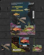 2019 Polynésie Française N°  BF Et Timbres . Nf** MNH . Poissons Des Profondeurs - Blocchi & Foglietti