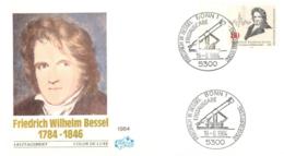 617  Bessel, Astronomie, Mathématique: Env. 1er Jour D'Allemagne, 1984 -  Mathematician, Astronomer FDC From Germany - Astronomie