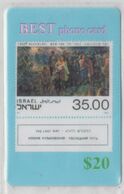 ISRAEL STAMP ON PHONE CARD YOSEF KUZKOVSKI BABI YAR THE LAST WAY - Francobolli & Monete