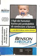 BENSON & HEDGES BLU SOFT ITALY BOX SIGARETTE - Etuis à Cigarettes Vides