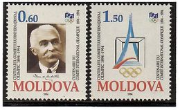 Moldova 1994 . International Olympic Committee. 2v: 0.60,1.50 L.  Michel # 126-27 - Moldawien (Moldau)