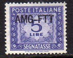 TRIESTE A 1949 1954 AMG-FTT SOPRASTAMPATO D'ITALIA ITALY OVERPRINTED SEGNATASSE POSTAGE DUE TAXES TASSE LIRE 5 MNH - Taxe