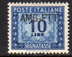 TRIESTE A 1949 1954 AMG-FTT SOPRASTAMPATO D'ITALIA ITALY OVERPRINTED SEGNATASSE POSTAGE DUE TAXES TASSE LIRE 10 MNH - Segnatasse