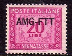 TRIESTE A 1949 1954 AMG-FTT SOPRASTAMPATO D'ITALIA ITALY OVERPRINTED SEGNATASSE POSTAGE DUE TAXES TASSE LIRE 20 MNH - Portomarken