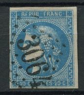 !!! 20 C BORDEAUX OBLITERE GC 3064 QUILLAN (AUDE) - 1870 Emission De Bordeaux