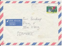 Australia Air Mail Cover Sent To Denmark 6-12-1990 ?? Single Franked - Gebruikt