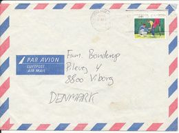 Australia Air Mail Cover Sent To Denmark 6-12-1990 ?? Single Franked - Oblitérés