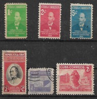 1951 Cuba Personajes-martir Dela Fiebre Amarilla 6v - Used Stamps