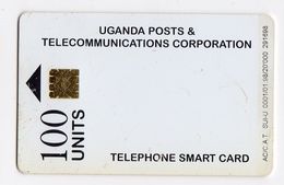 OUGANDA REF MV CARDS UGA-31 100U WHITE CARD 01.98 - Ouganda