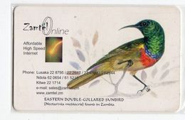 ZAMBIE REF MV CARDS ZAM-Z-01 BLUE SUNBIRD - Zambia