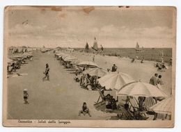 1939. ITALY, CESENATICO TO BELGRADE, YUGOSLAVIA, BEACH, USED, ILLUSTRATED POSTCARD - Cesena