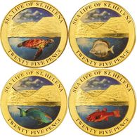 St Helena  4 X 25 Pence 2013 Fish - Sint-Helena