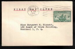 CANADA FDC Scott # 282 - Newfoundland Confederation - Montreal P.Q. Cancel - ....-1951