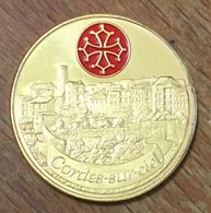 81 CORDES-SUR-CIEL TARN MÉDAILLE SOUVENIRS SANS DATE JETON MEDALS COINS TOKENS - Autres & Non Classés