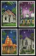 2002 Fiji - Christmas 4v.,  Buildings, Weihnachten, Church, Mosque, Hindu Temple Mi 1026-1029 SG 1182/85 MNH - Churches & Cathedrals