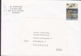 Greece G. PEPPAS, ATHENS 1990? Cover Brief KØBENHAVN Ø. Denmark Olympic Games Olympische Spiele Jeux Olympiques - Covers & Documents