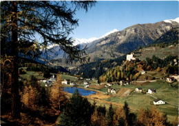 Schloss Tarasp Mit Fontana Und Sparsels (2516) * 31. 8. 1992 - Tarasp