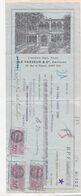 JOLIE LETTRE DE CHANGE 1942 / LIBRAIRIE LE VASSUR ET CIE / PARIS 33 RUE FLEURUS / 3 TIMBRES FISCAUX - Bills Of Exchange