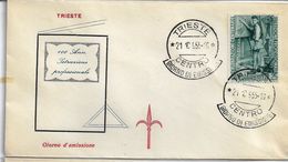 Fdc Tergeste: ISTRUZIONE PROFESSIONALE 1955; No Viaggiata - F.D.C.