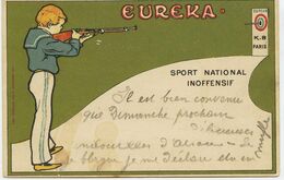 5181 - Sport -  TIR  ( Armes)  SPORT NATIONAL INOFFENSIF  -  EUREKA -  K.B. PARIS  1901  Fusil A Flechettes Jouet  Rare - Schieten (Wapens)