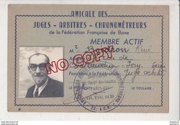 Au Plus Rapide Fédération Française De Boxe Carte Amicale Juges Arbitres Chronométreurs Très Bon état - Altri & Non Classificati