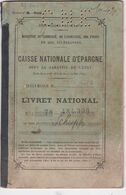 1920 / VERSAIL- RARE LIVRET NATIONAL PERFORE CNE / CAISSE D'EPARGNE De LA POSTE / OBLITERATIONS à L'INTERIEUR - Banco & Caja De Ahorros