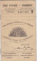 Belgique-België Livret D'Epargne/Spaarboekje Enregistré à COMINES  - 1937 - Banque & Assurance