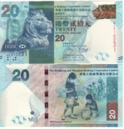 HONG KONG  New $ 20  HSBC   (dated 1.1.2016 )  P212e - Hong Kong