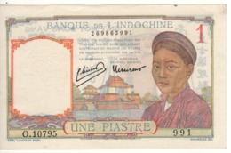 FRENCH INDOCHINA   1  Piastre / Yuan / Đồng / Kip / Riel   P54e  (ND 1932-1949) - Indochina