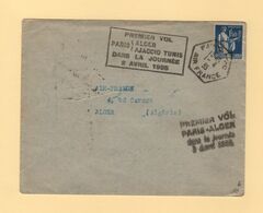 Premier Vol Paris Alger - 2 Avril 1935 - Type Paix - 1960-.... Brieven & Documenten