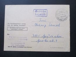 DDR Stempel Gebühr Bezahlt Senftenberg 1969 VEB Wasserversorgung Und Abwasserbehandlung Senftenberg - Brieven En Documenten